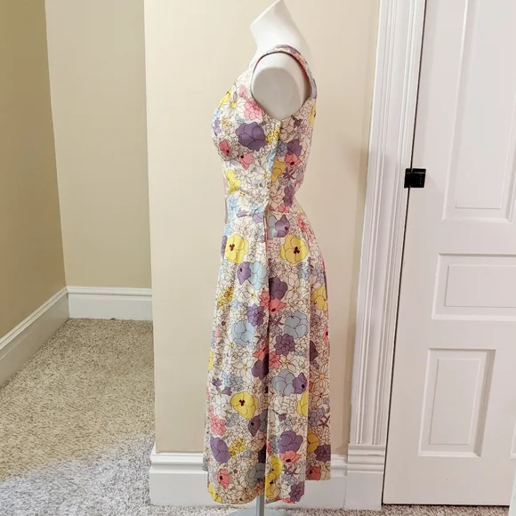 Vintage 50's Brigance Sports Maker floral dress. Size 4 - Picture 2 of 11